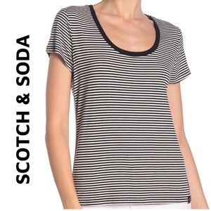 Scotch & Soda Black & White Tee Size M